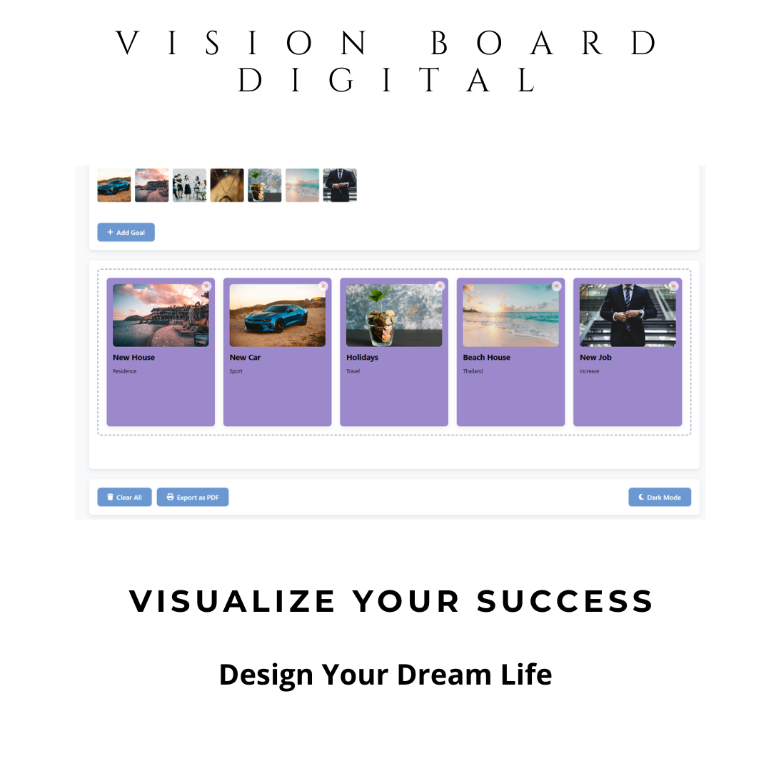 Automated Vision Board Digital Tool for Goal Manifestation