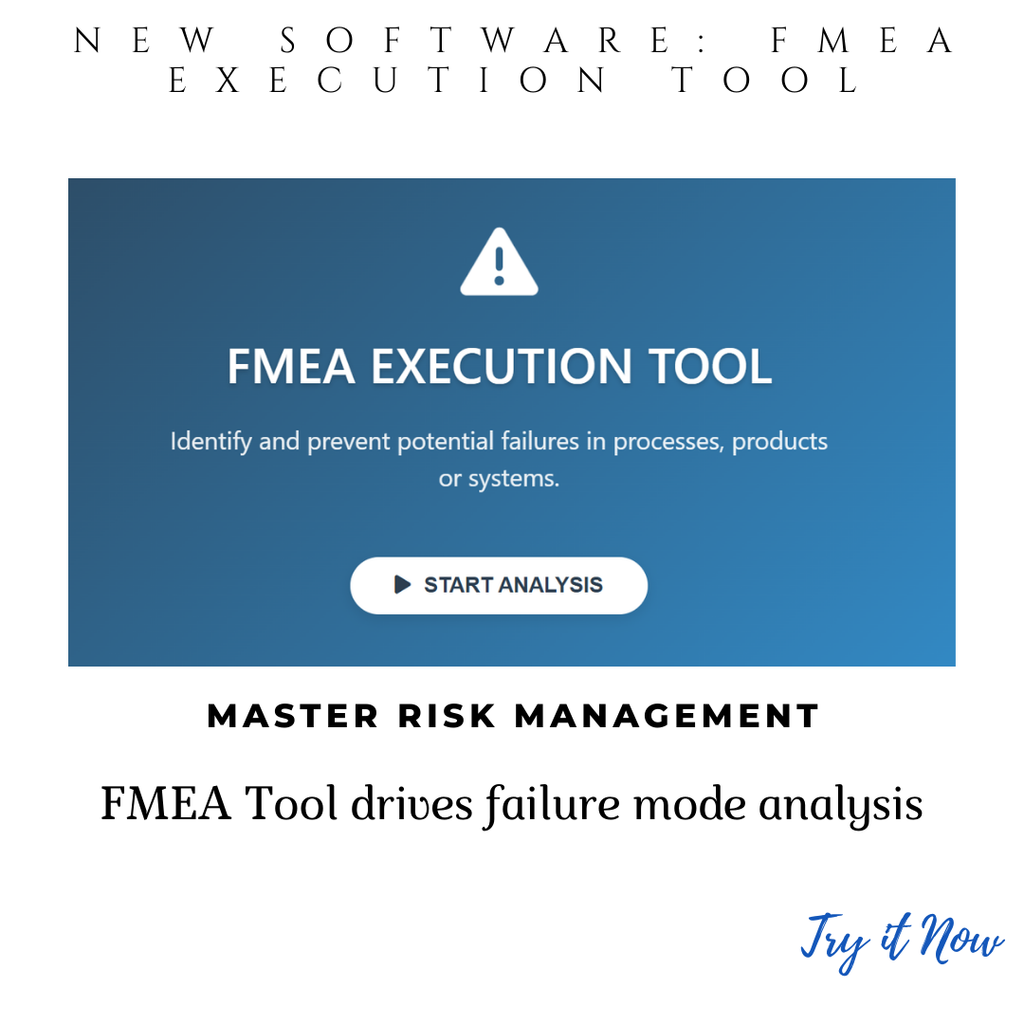 FMEA Software for Pharmaceutical Risk Management & Health Authorities Compliance