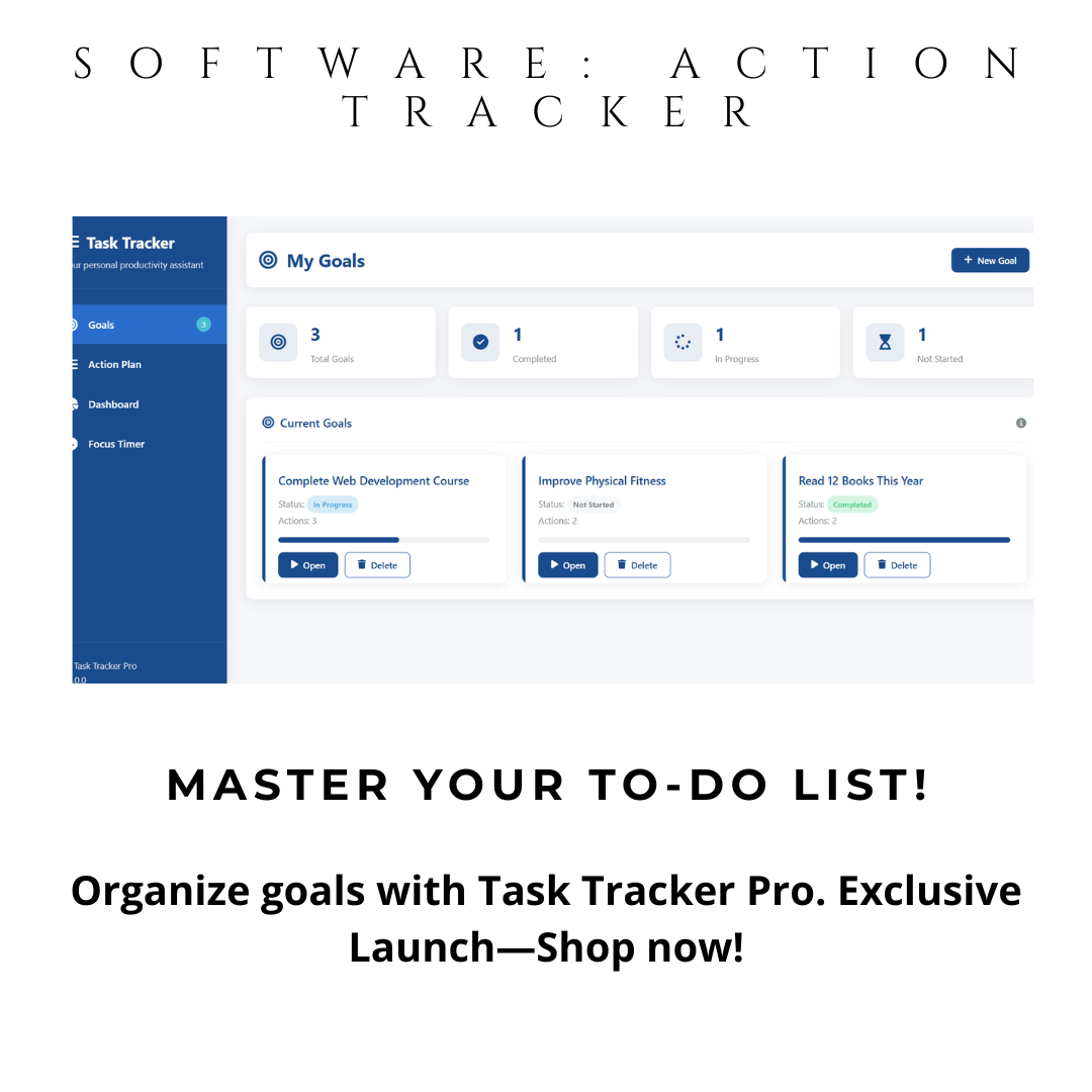 Task Management Software Productivity Planner Digital Goal Tracker Efficient