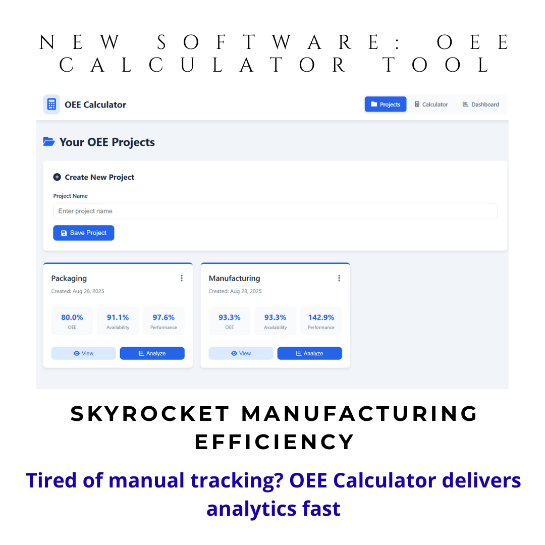 OEE Calculator Tool - Boost Manufacturing Efficiency Software
