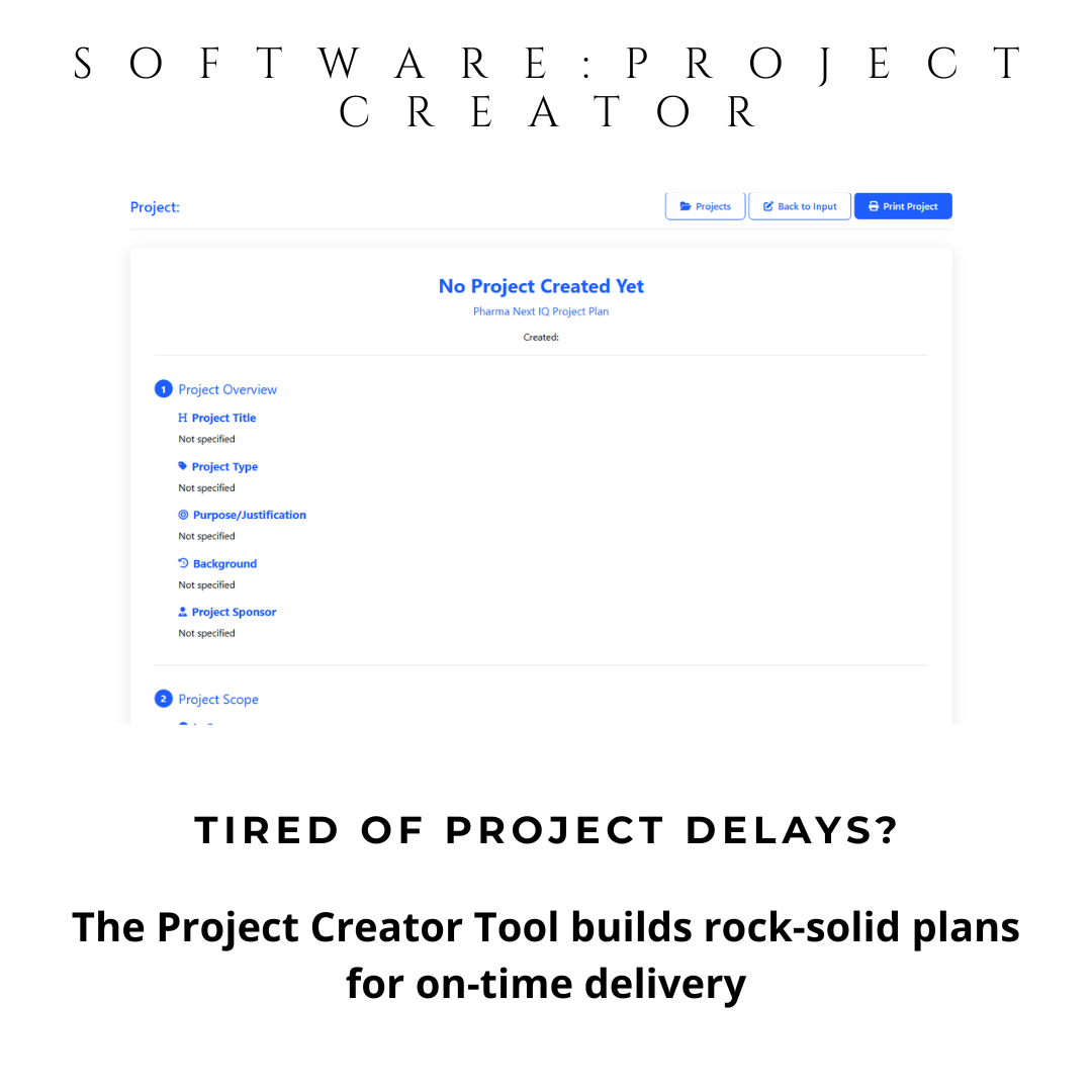 Project Creator Tool: Comprehensive Digital Planner for Automated project Charter, KPI Tracking & Stakeholder Management