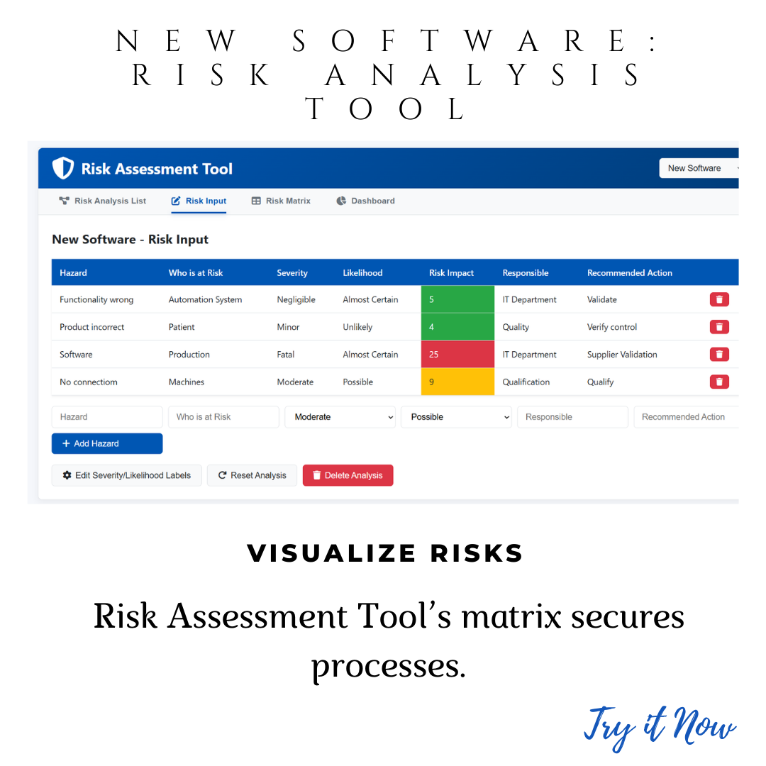 Risk Assessment Software for Pharma QRM & FDA/EMA Compliance