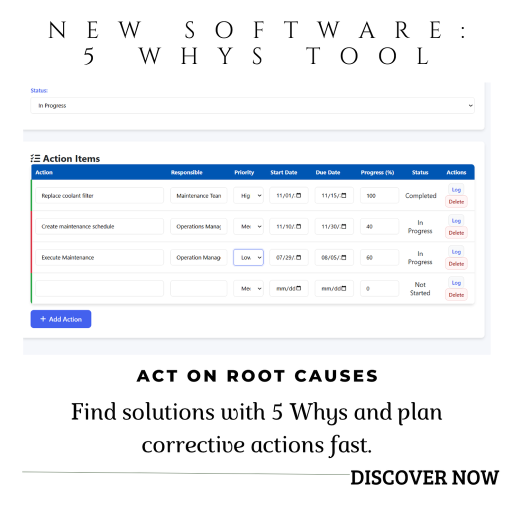 5 Whys Software for Pharma Deviation Investigation & Lean Six Sigma