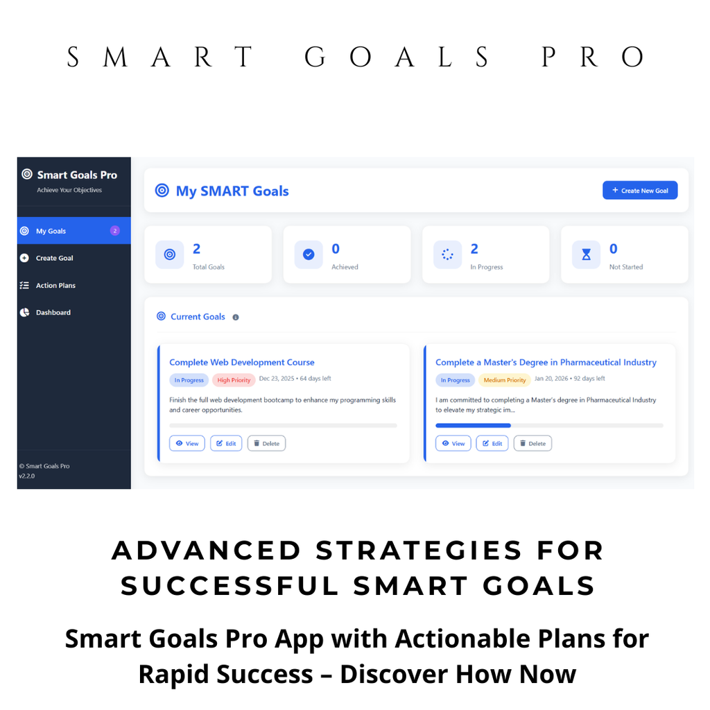 Goal Master Pro – Your SMART Path to Success.  EBOOK included