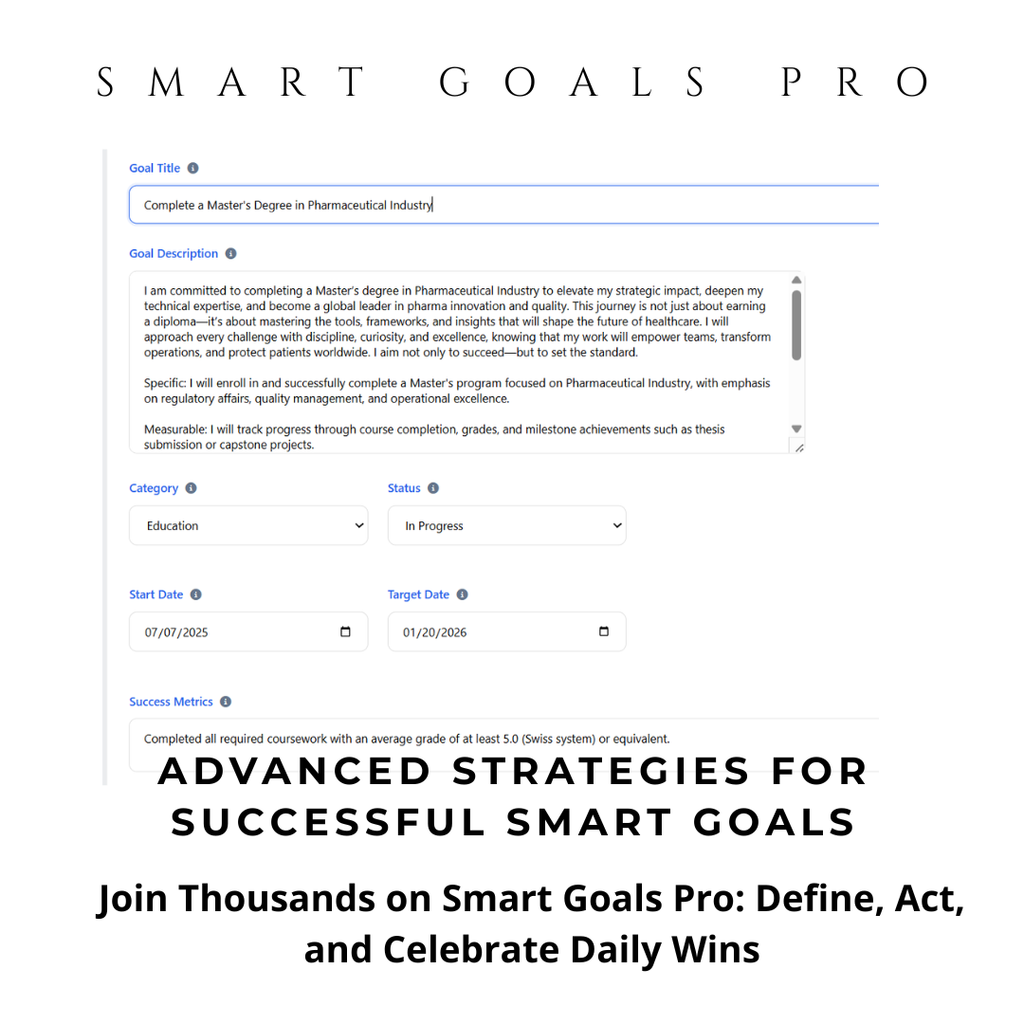Goal Master Pro – Your SMART Path to Success.  EBOOK included