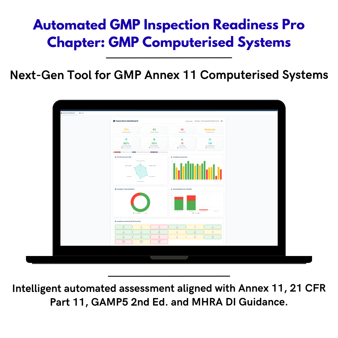 Inspection Readiness Annex 11 — Computerised Systems GMP GAMP5 Self-Assessment Framework