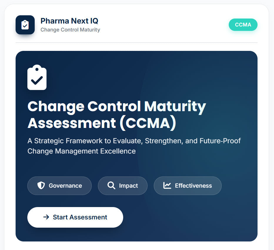 Change Control Maturity Assessment (CCMA) – La única herramienta digital para evaluar y elevar la madurez de tu sistema de Gestión de Cambios en la industria farmacéutica