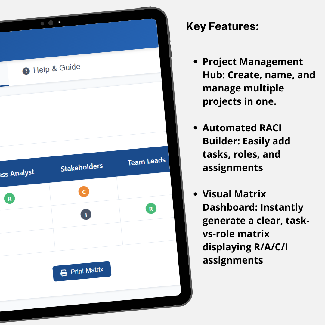 RACI Matrix Software: Digital Tool for Pharma Team Responsibility & Accountability Planning
