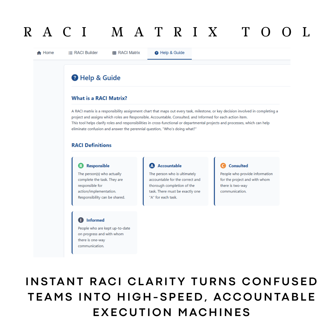 RACI Matrix Software: Digital Tool for Pharma Team Responsibility & Accountability Planning