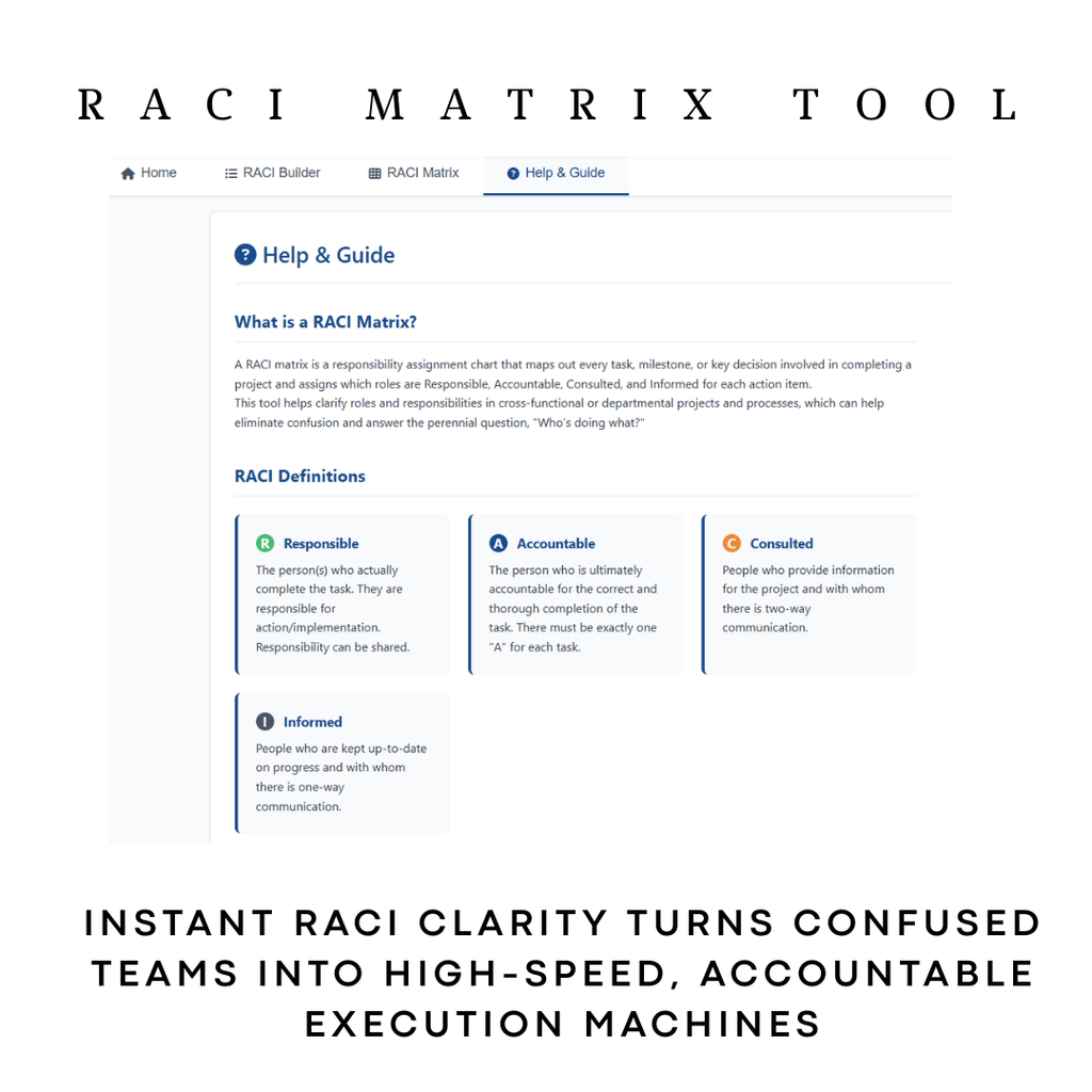RACI Matrix Software: Digital Tool for Pharma Team Responsibility & Accountability Planning