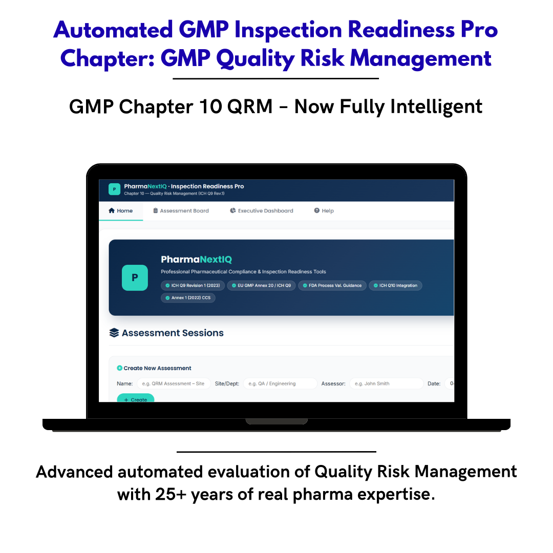 Inspection Readiness Chapter 10 — Quality Risk Management ICH Q9 Rev.1 Self-Assessment Framework