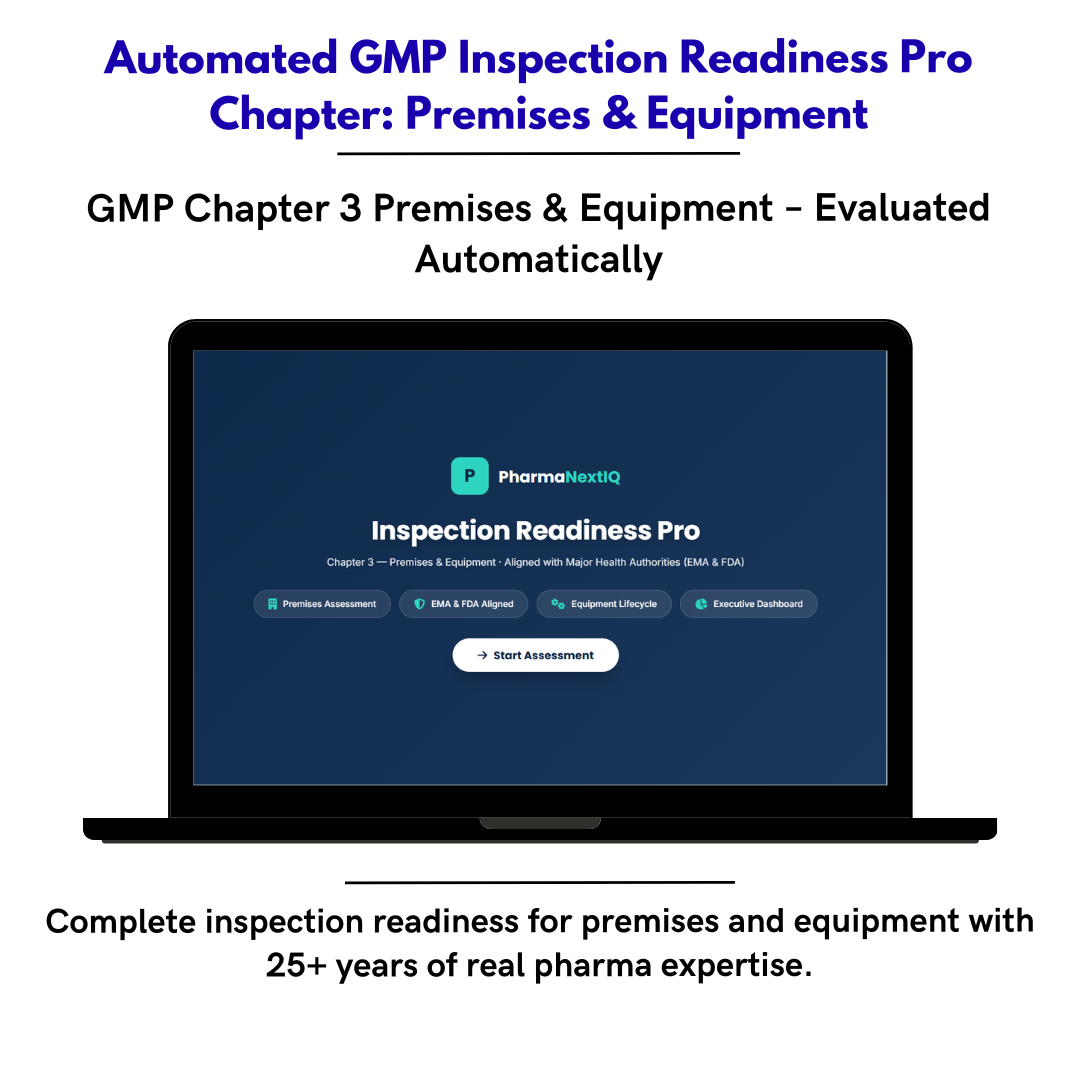 Inspection Readiness Chapter 3 — Premises & Equipment GMP Self-Assessment Framework