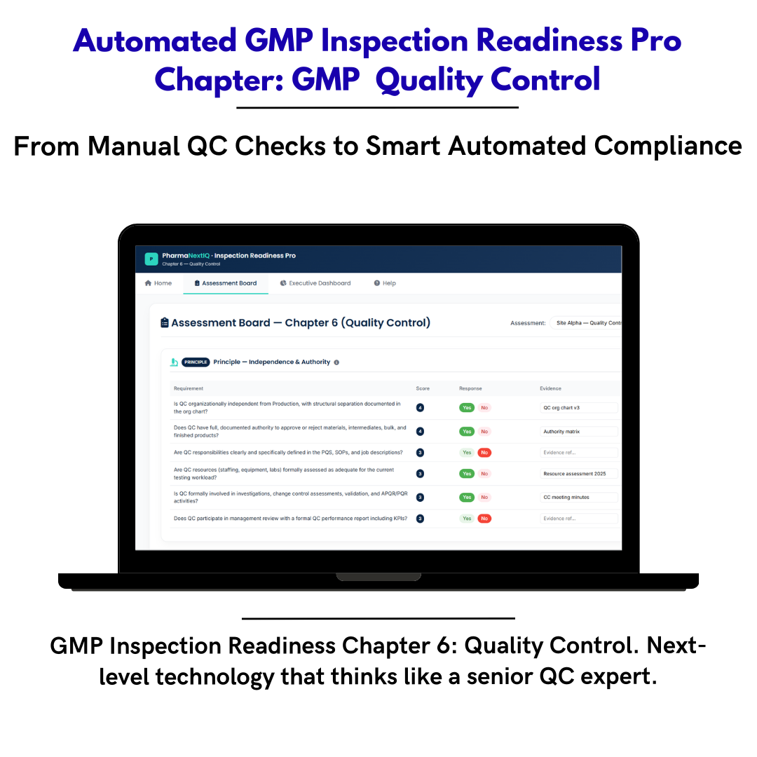 Inspection Readiness Chapter 6 — Quality Control Laboratory GMP Self-Assessment Framework