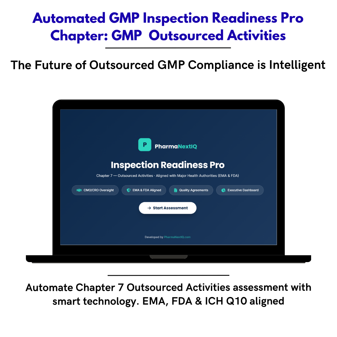 Inspection Readiness Chapter 7 — Outsourced Activities & Vendors GMP Self-Assessment Framework