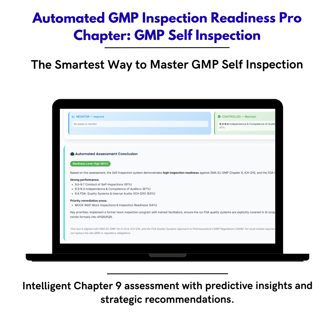 Inspection Readiness Chapter 9 — Self Inspections & Internal Audit GMP Framework