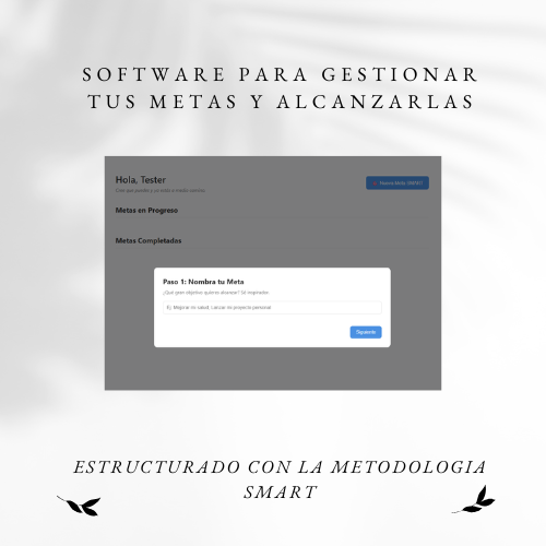 Gestor de Metas SMART – Software Avanzado para Objetivos Claros y Alcanzables.  Incluye EBOOK