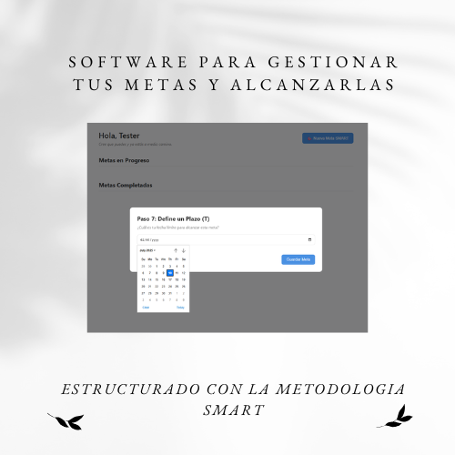 Gestor de Metas SMART – Software Avanzado para Objetivos Claros y Alcanzables.  Incluye EBOOK