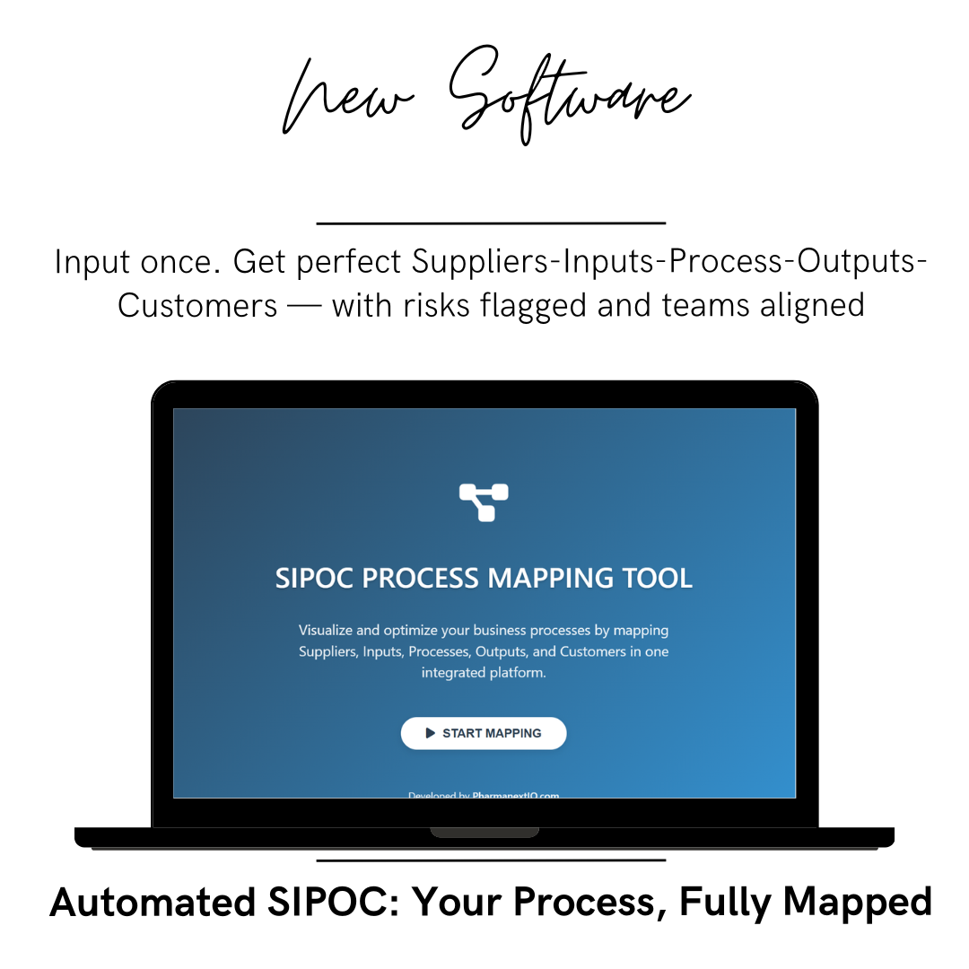 SIPOC Software for Pharma Workflow Mapping & Compliance