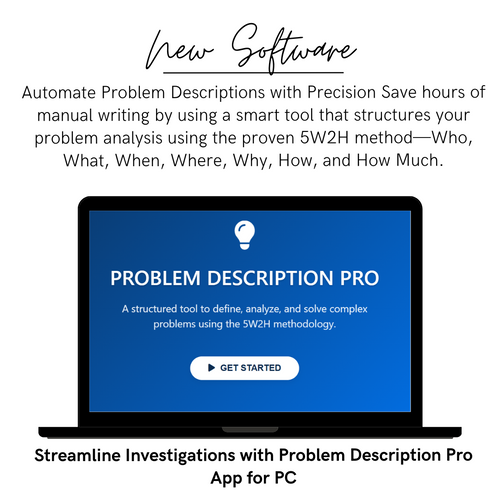 5W2H Problem Description Pro: Investigación de Desviaciones para Pharma