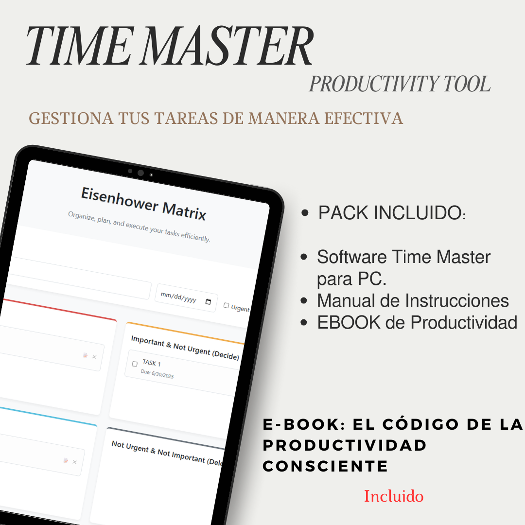 "Software Time Master para PC: Domina tu tiempo, maximiza tu productividad"