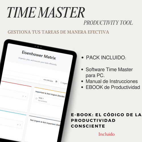 "Software Time Master para PC: Domina tu tiempo, maximiza tu productividad"