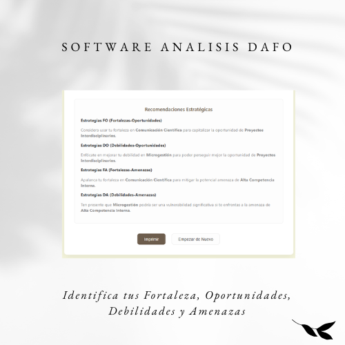 Generador de Análisis DAFO Profesional – Software Interactivo y Personalizable