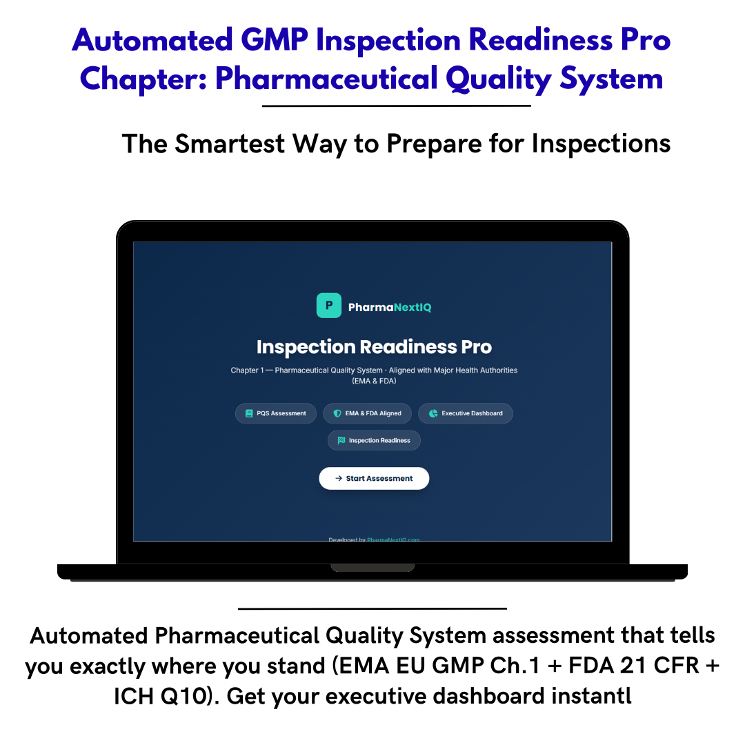 Inspection Readiness Chapter 1 — Pharmaceutical Quality System Self-Assessment Framework