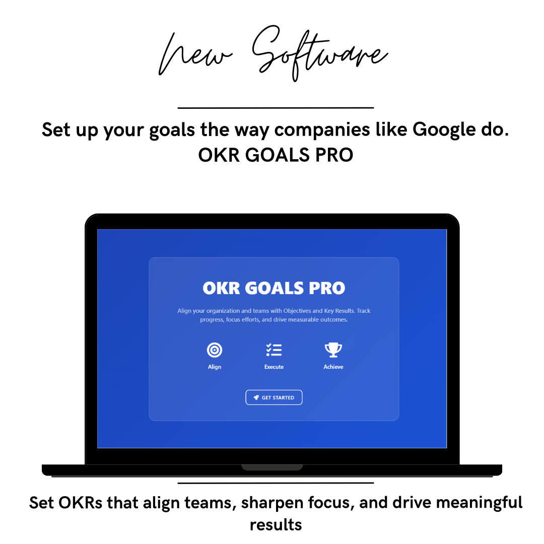 OKR Goals Pro: Software para Definir Metas Profesionales y Personales – Automatiza tu Ascenso con el Método de Google y Spotify