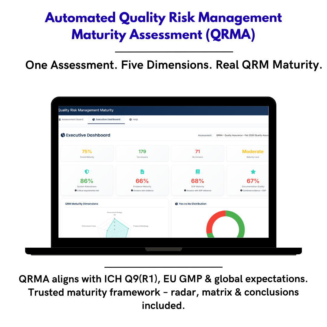 QRM Maturity Assessment (QRMA) – La única herramienta digital para medir y elevar la madurez real de tu sistema de Gestión de Riesgos de Calidad en la industria farmacéutica