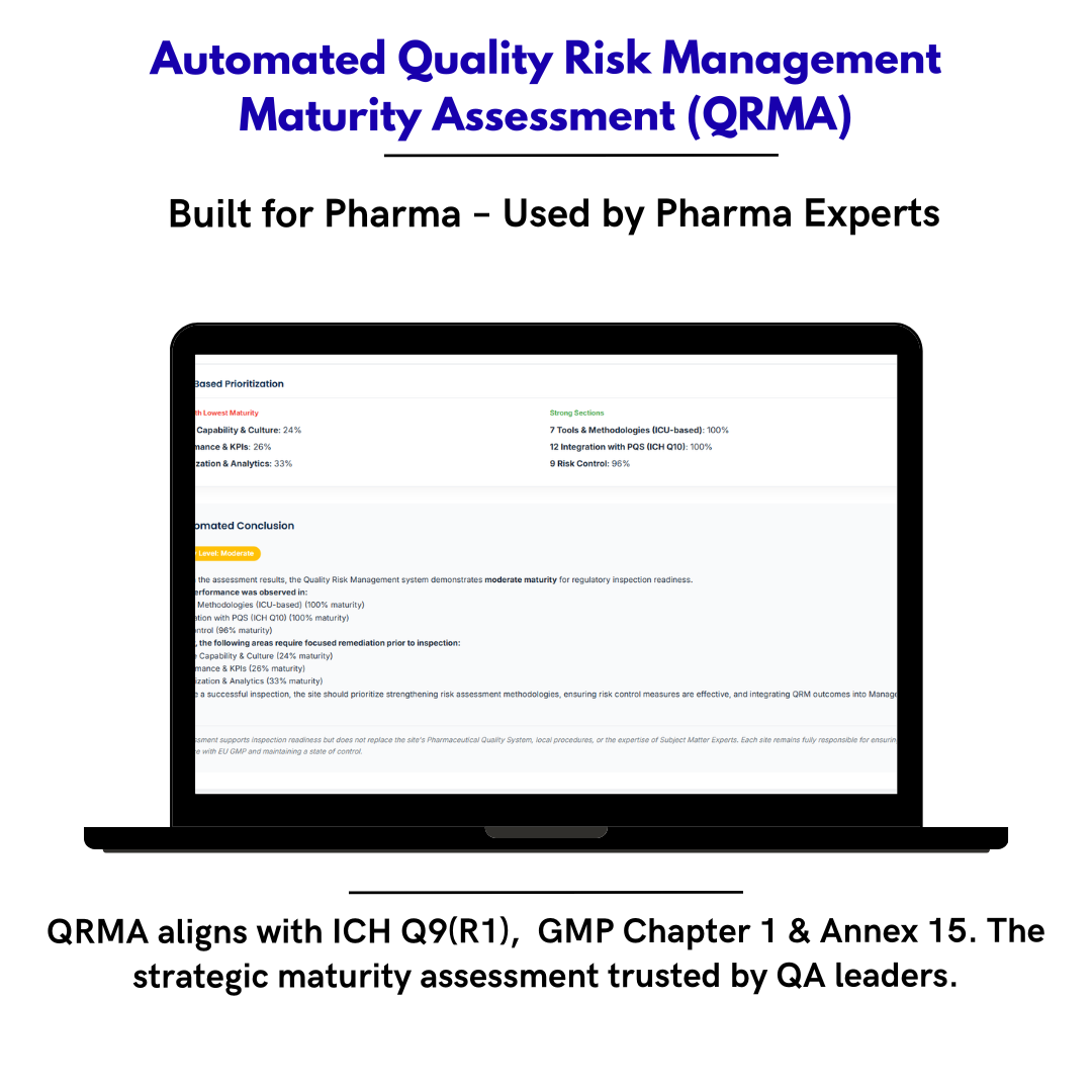 QRM Maturity Assessment (QRMA) – La única herramienta digital para medir y elevar la madurez real de tu sistema de Gestión de Riesgos de Calidad en la industria farmacéutica