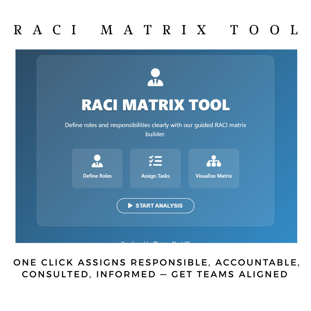 RACI Matrix Software: Digital Tool for Pharma Team Responsibility & Accountability Planning