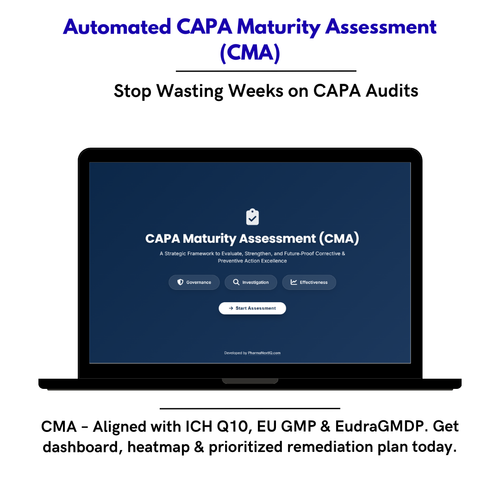 CAPA Maturity Assessment (CMA) – La única herramienta digital para medir y elevar la madurez real de tu sistema CAPA en la industria farmacéutica