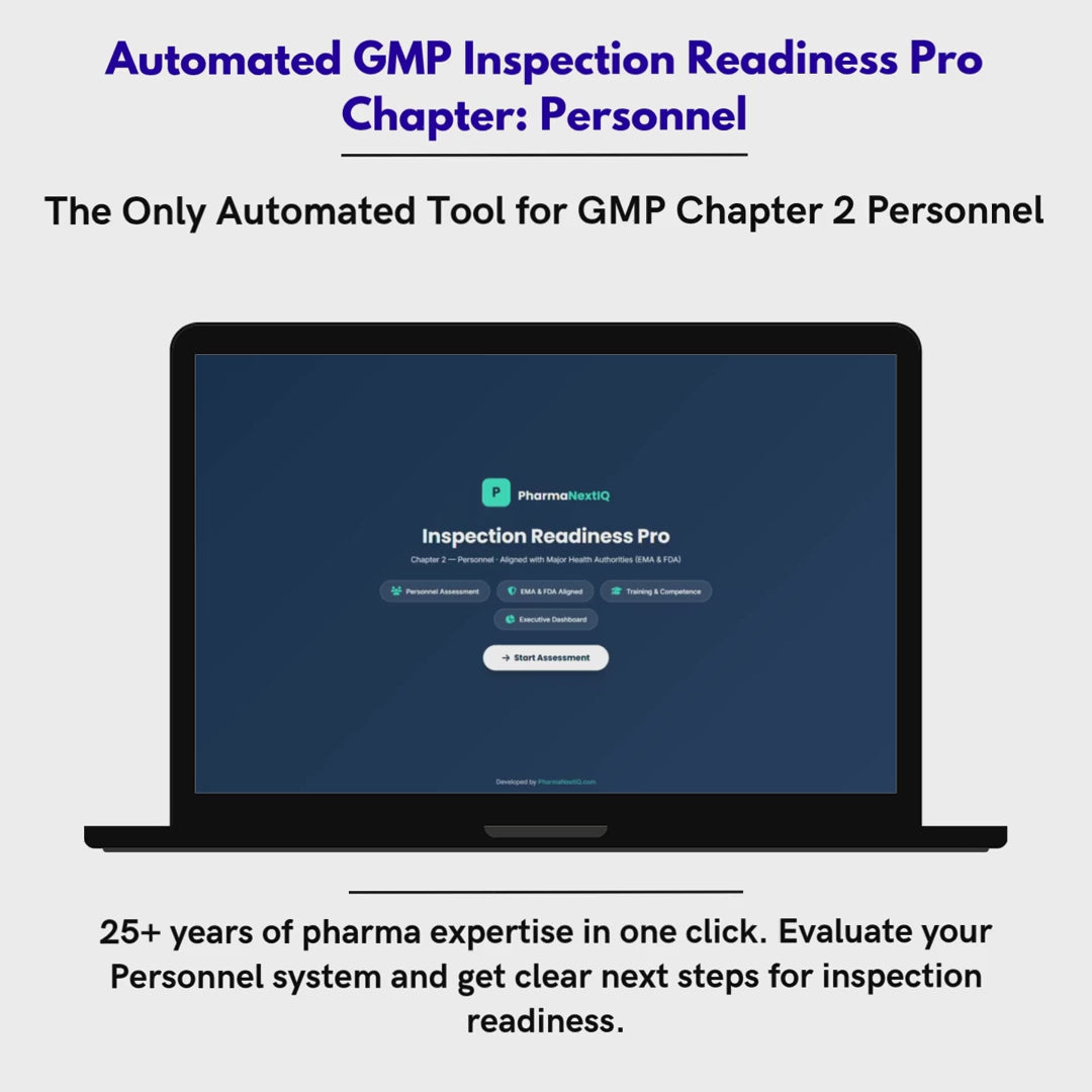 Inspection Readiness Chapter 2 — Personnel GMP Compliance Self-Assessment Framework