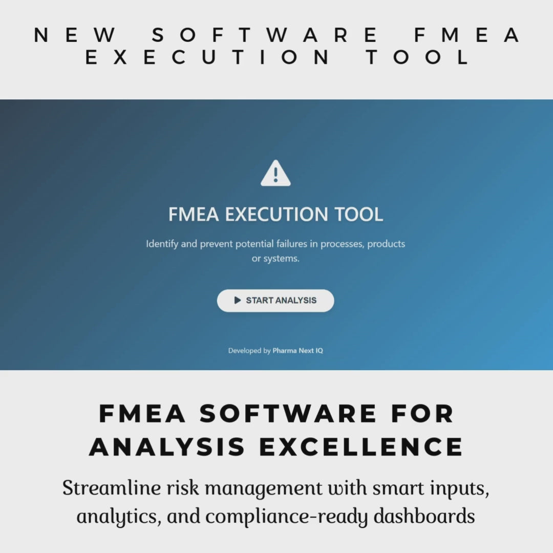 FMEA Software for Pharmaceutical Risk Management & Health Authorities Compliance