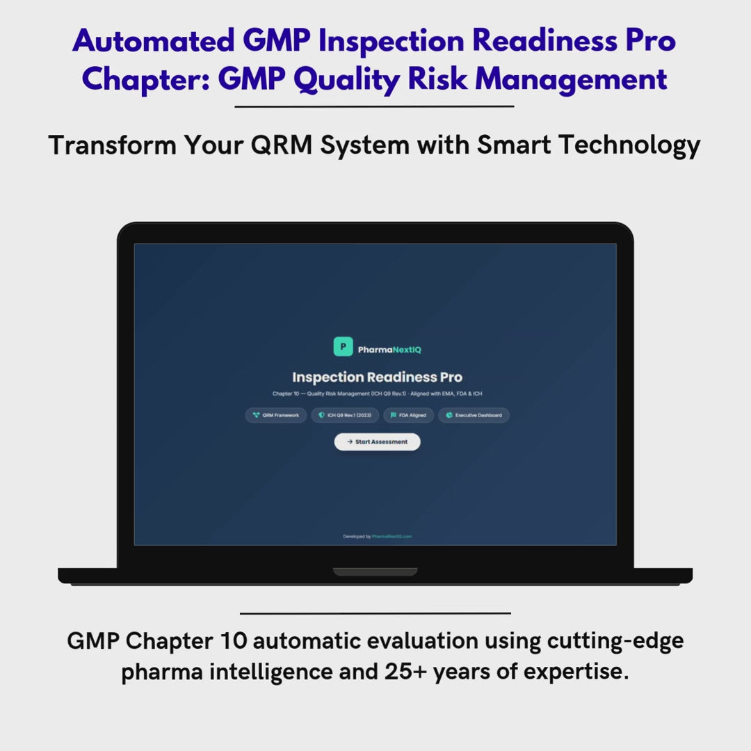 Inspection Readiness Chapter 10 — Quality Risk Management ICH Q9 Rev.1 Self-Assessment Framework