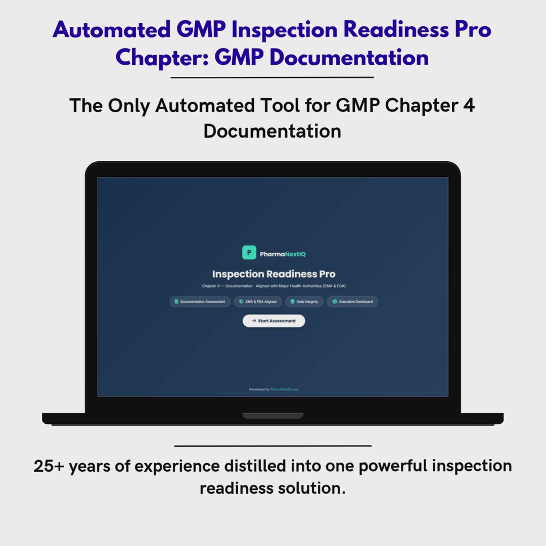 Inspection Readiness Chapter 4 — Documentation & Data Integrity GMP Self-Assessment Framework