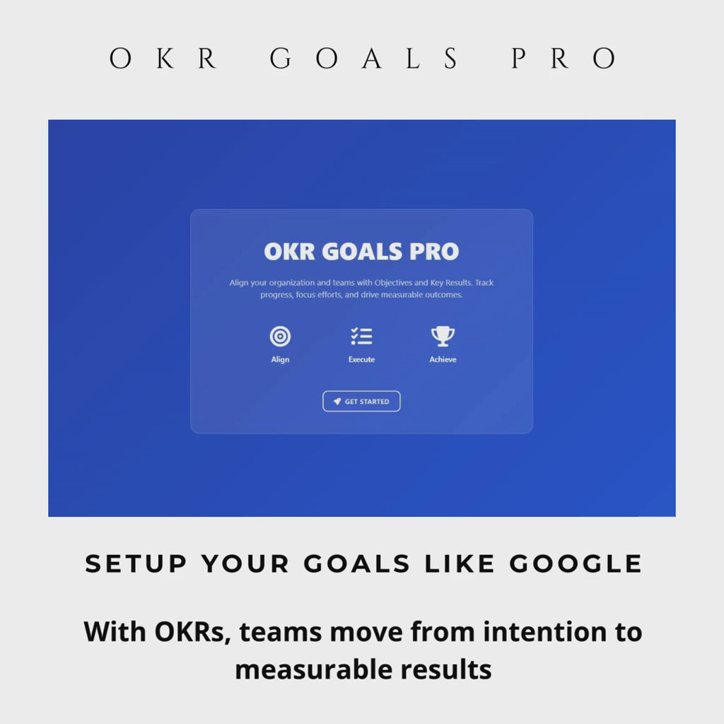 OKR Goals Pro: Software para Definir Metas Profesionales y Personales – Automatiza tu Ascenso con el Método de Google y Spotify