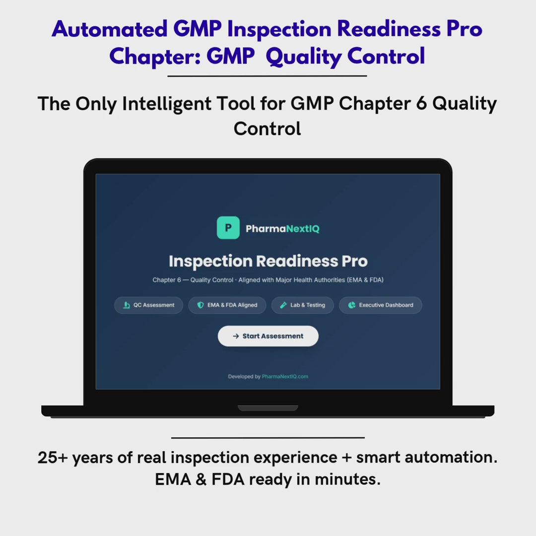 Inspection Readiness Chapter 6 — Quality Control Laboratory GMP Self-Assessment Framework