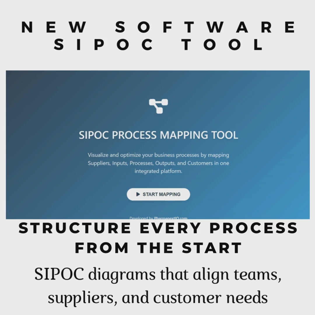 SIPOC Software for Pharma Workflow Mapping & Compliance