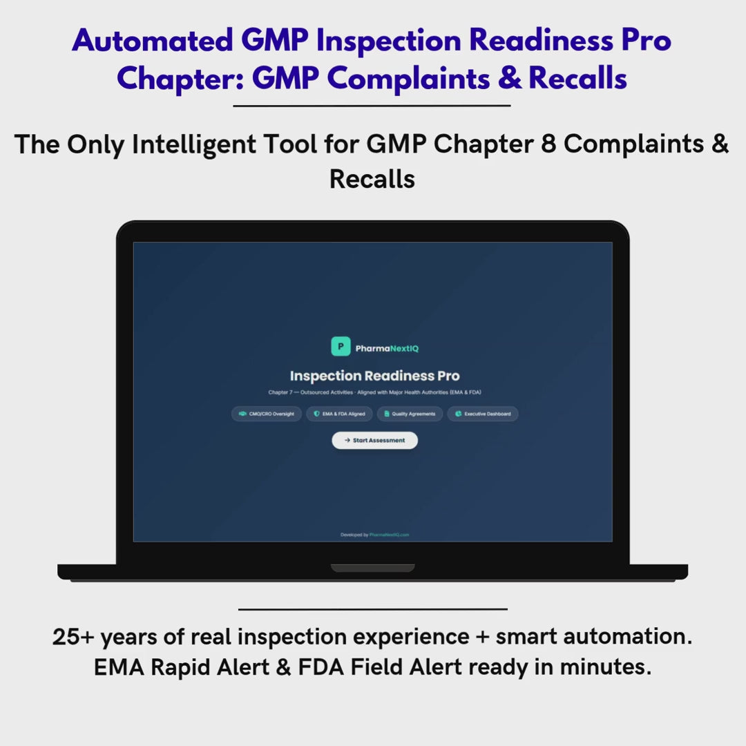 Inspection Readiness Chapter 8 — Complaints, Quality Defects & Recalls Self-Assessment Framework
